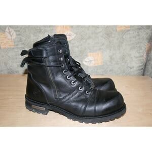 Milwaukee Leather Black Leather Motorcyle / Work Boots 13 US Men's